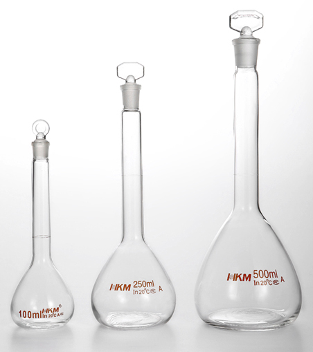 白容量瓶（A級，玻璃塞） 2000ml 